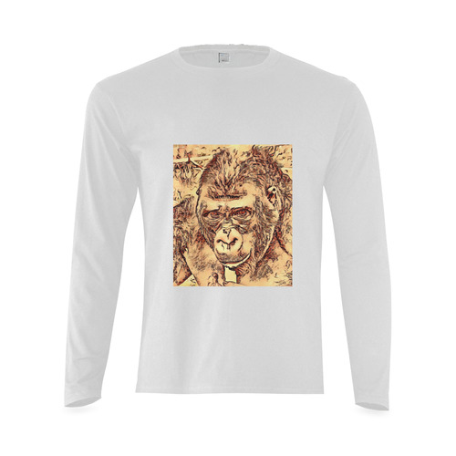 Animal ArtStudio- amazing Gorilla Sunny Men's T-shirt (long-sleeve) (Model T08)