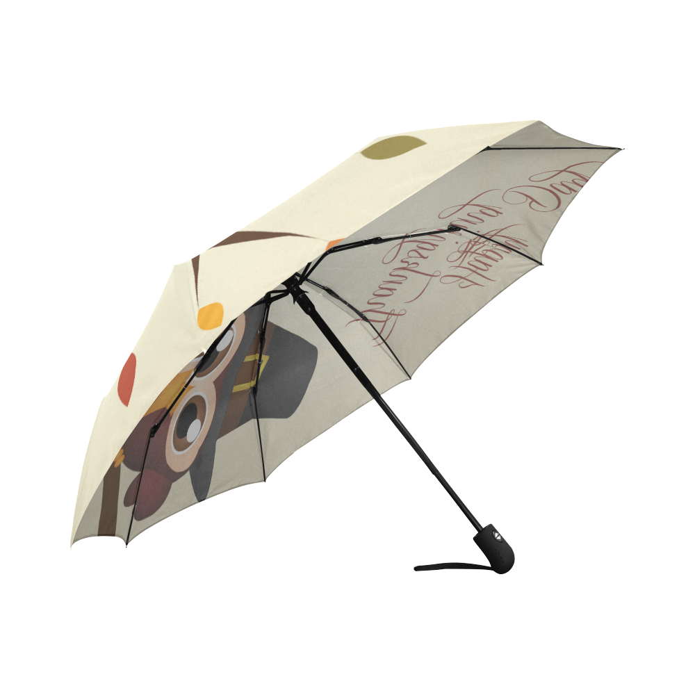 Owl Thanksgiving Day Auto-Foldable Umbrella (Model U04)