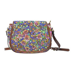 lovely floral 31B Saddle Bag/Large (Model 1649)