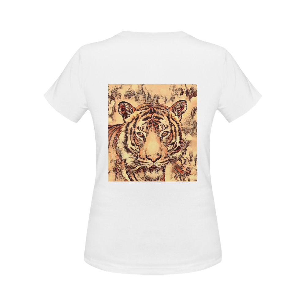 Animal ArtStudio- amazing Tiger Women's Classic T-Shirt (Model T17）
