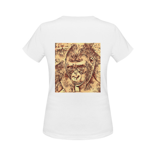 Animal ArtStudio- amazing Gorilla Women's Classic T-Shirt (Model T17）
