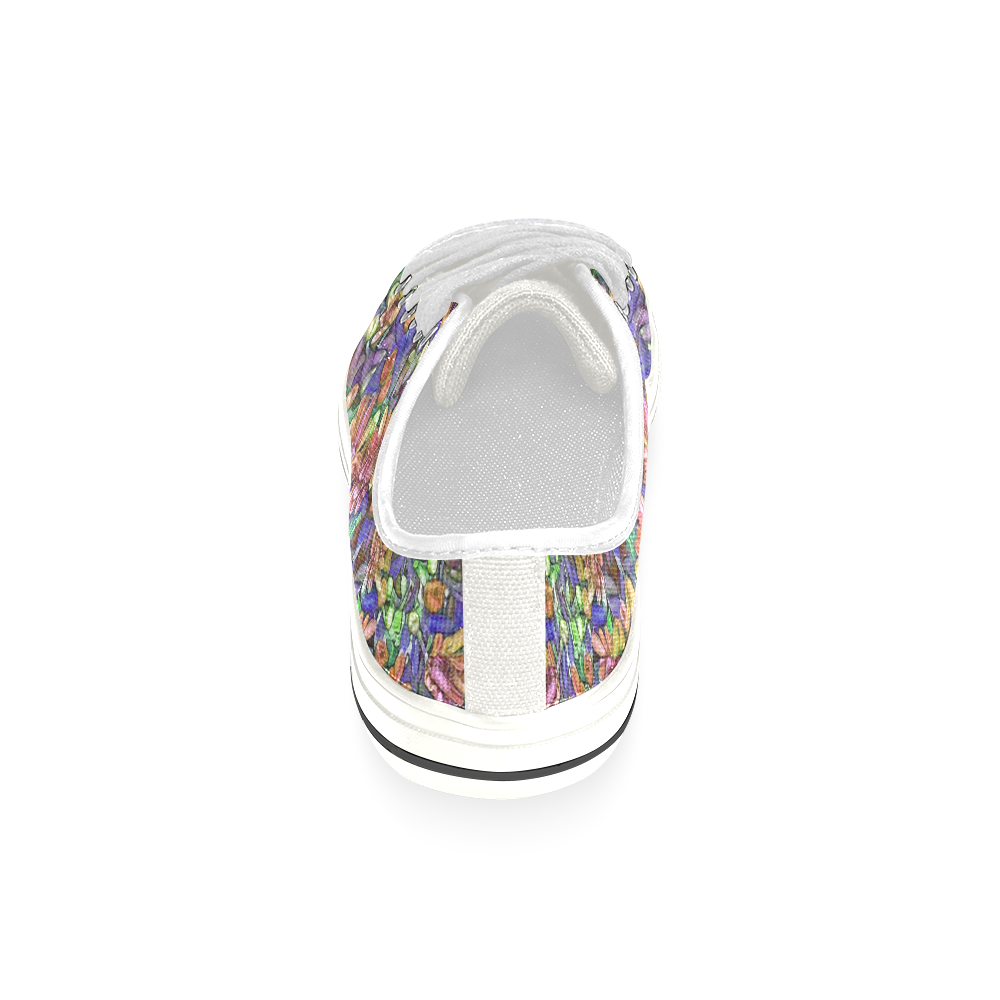 lovely floral 31B Canvas Women's Shoes/Large Size (Model 018)