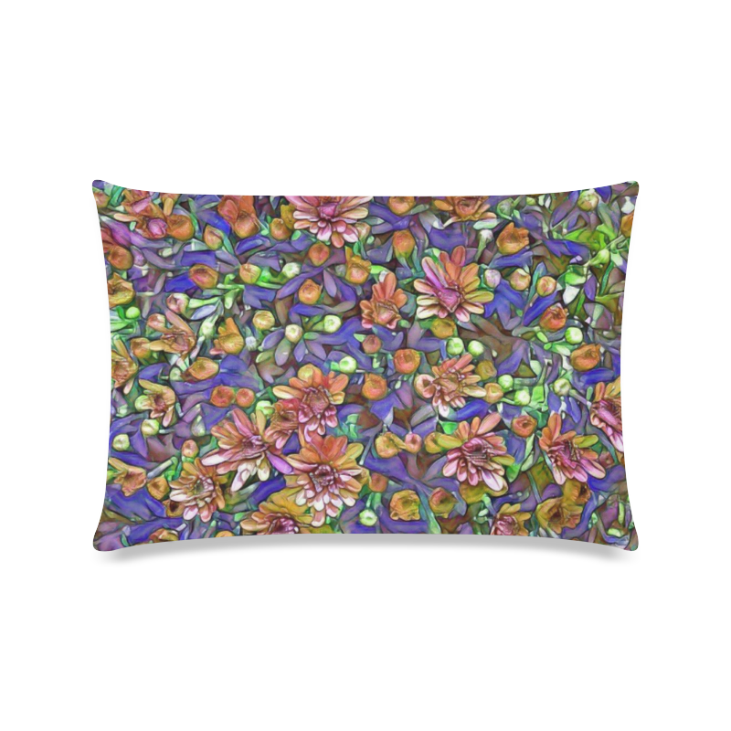 lovely floral 31B Custom Zippered Pillow Case 16"x24"(Twin Sides)