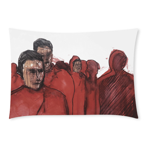 solitarios rojos pillow Custom Rectangle Pillow Case 20x30 (One Side)