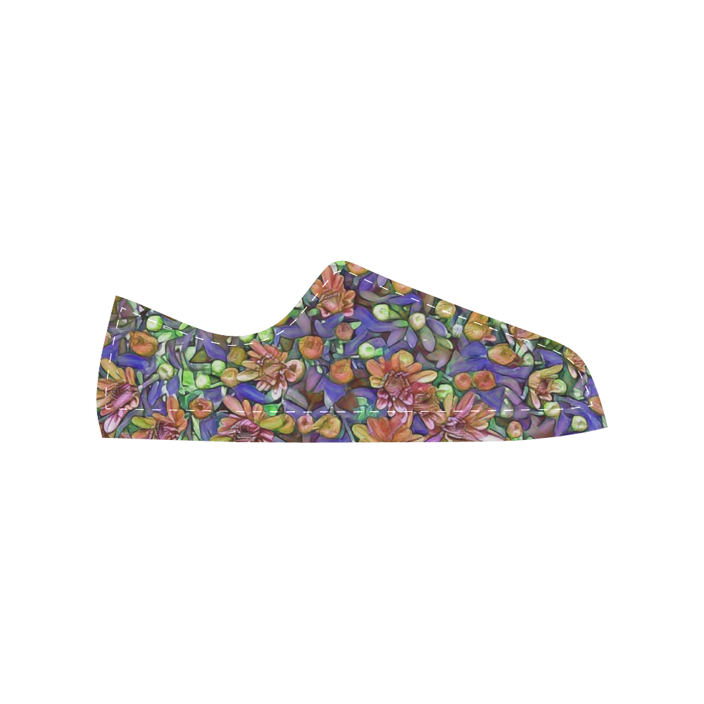 lovely floral 31B Canvas Women's Shoes/Large Size (Model 018)
