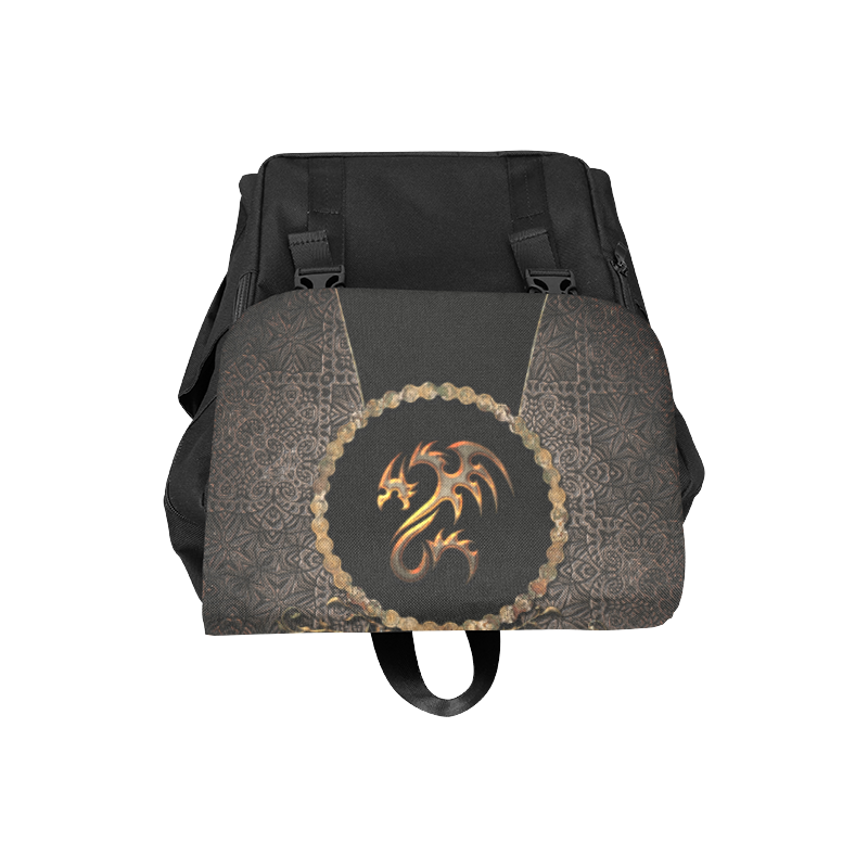 Amazing dragon on a button Casual Shoulders Backpack (Model 1623)