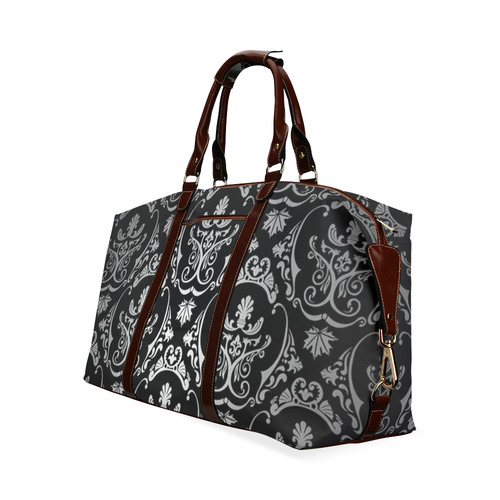 black damask Classic Travel Bag (Model 1643) Remake