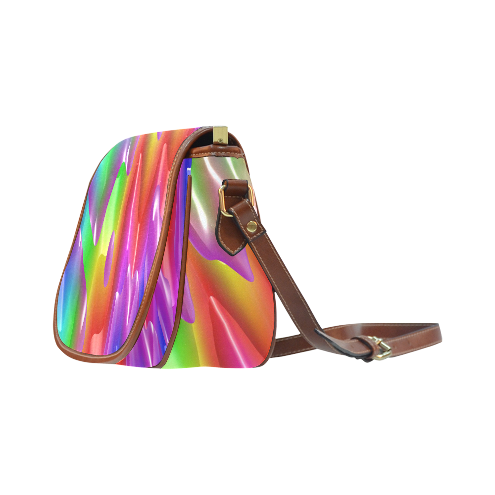 rainbow dance B Saddle Bag/Large (Model 1649)