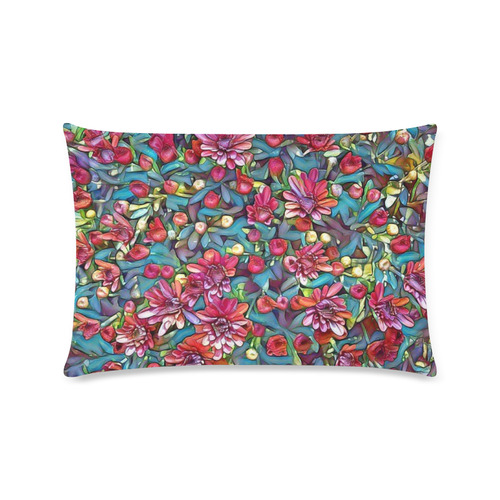 lovely floral 31A Custom Zippered Pillow Case 16"x24"(Twin Sides)