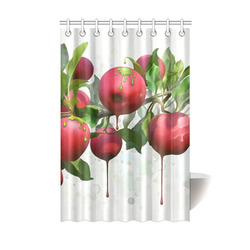 Melting Apples, watercolors Shower Curtain 48"x72"