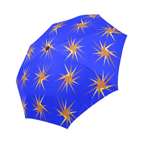 BLUE SPARKLES Auto-Foldable Umbrella (Model U04)