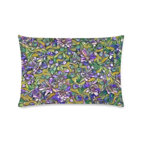 lovely floral 31C Custom Zippered Pillow Case 16"x24"(Twin Sides)