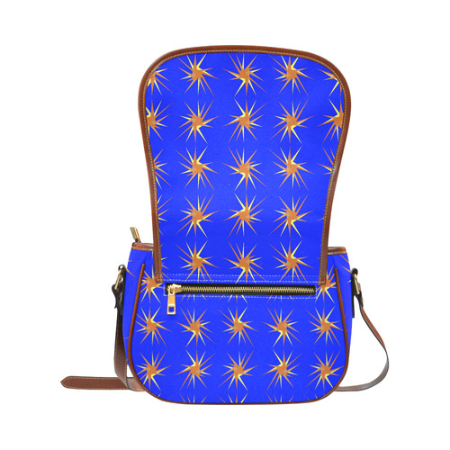 BLUE SPARKLES Saddle Bag/Small (Model 1649) Full Customization
