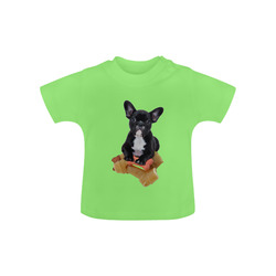 Sweet little Bulldog makes you happy Baby Classic T-Shirt (Model T30)