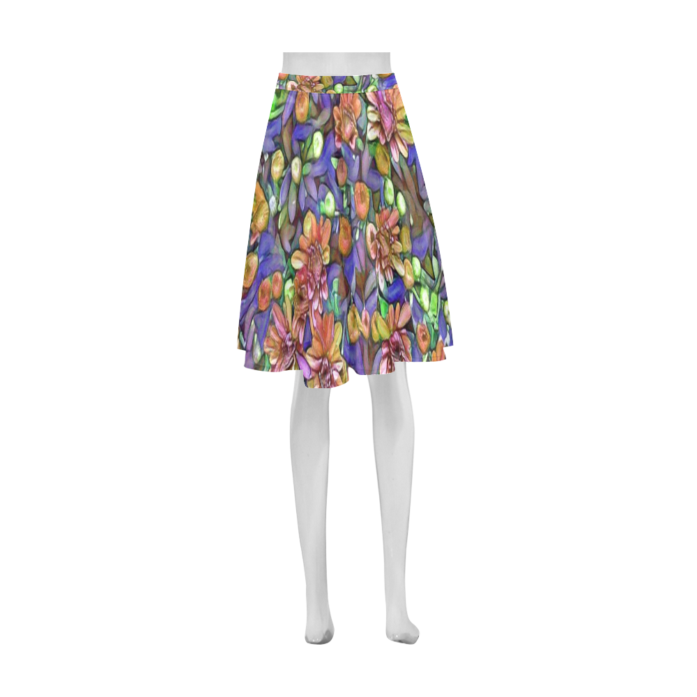 lovely floral 31B Athena Women's Short Skirt (Model D15)