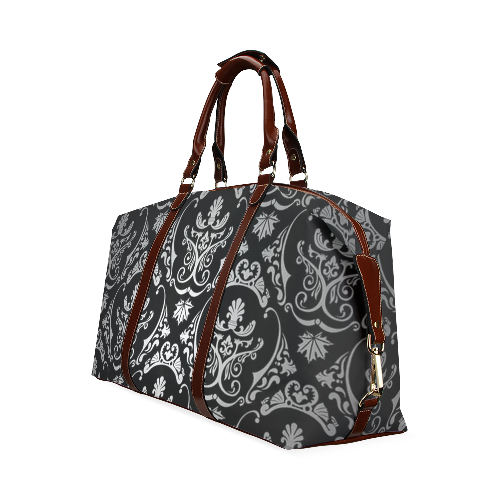 black damask Classic Travel Bag (Model 1643) Remake