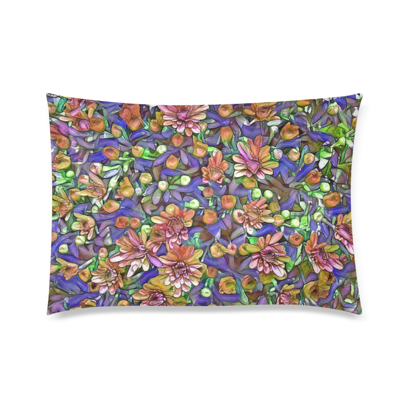 lovely floral 31B Custom Zippered Pillow Case 20"x30" (one side)