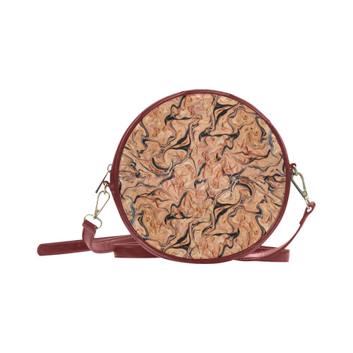 Marbling Pattern Round Sling Bag (Model 1647)