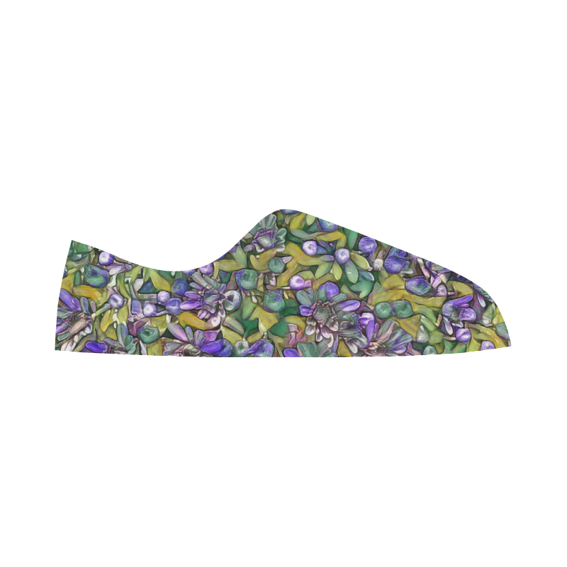 lovely floral 31C Women's Canvas Zipper Shoes/Large Size (Model 001)