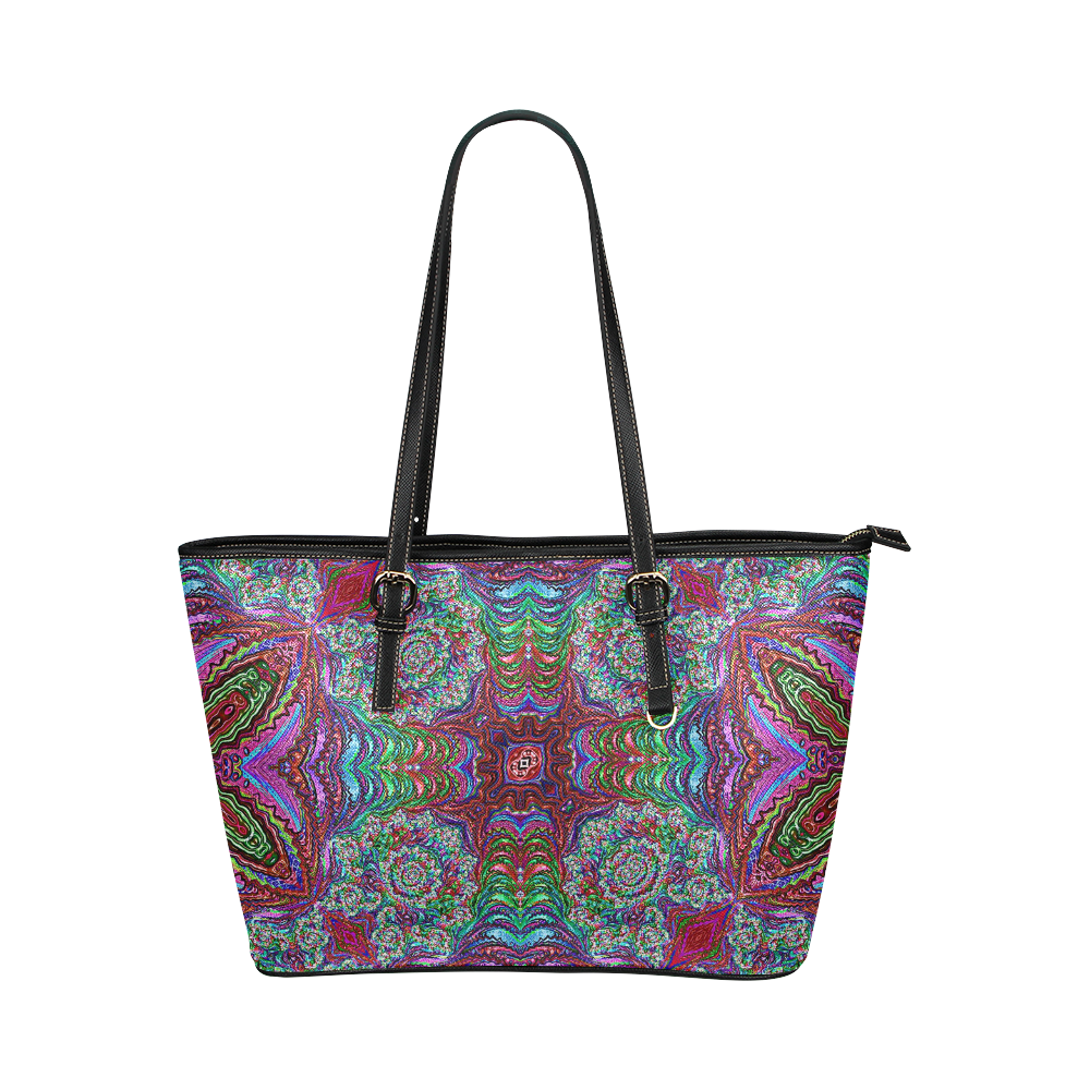 Pattern 20161009 Leather Tote Bag/Large (Model 1651)