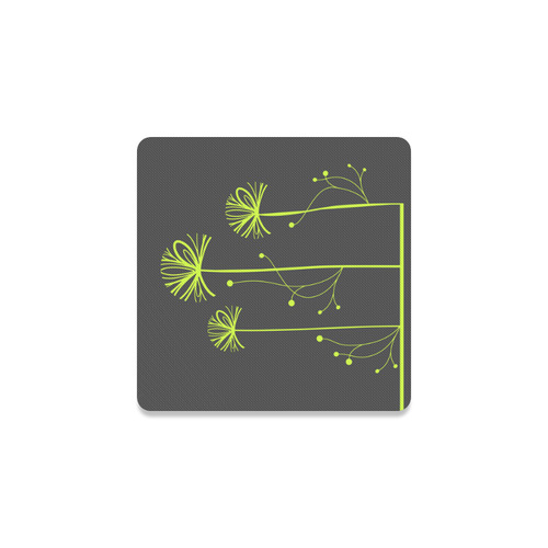 Beautiful Abstract Green Trees Square Coaster