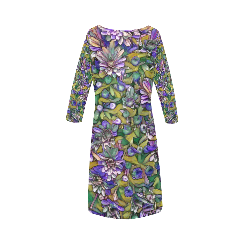 lovely floral 31C Round Collar Dress (D22)