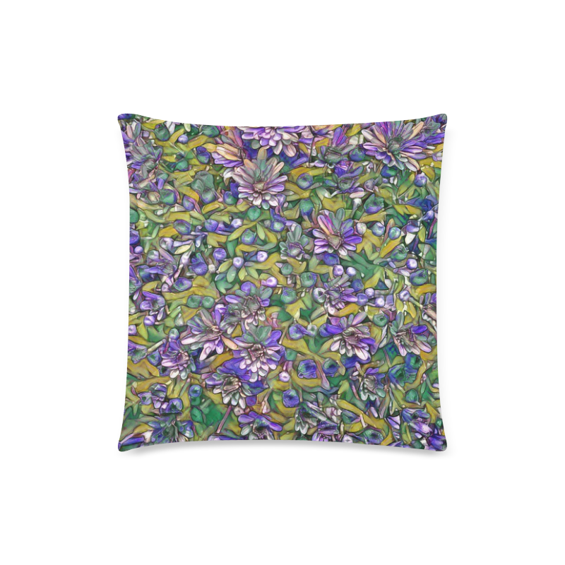 lovely floral 31C Custom Zippered Pillow Case 18"x18"(Twin Sides)