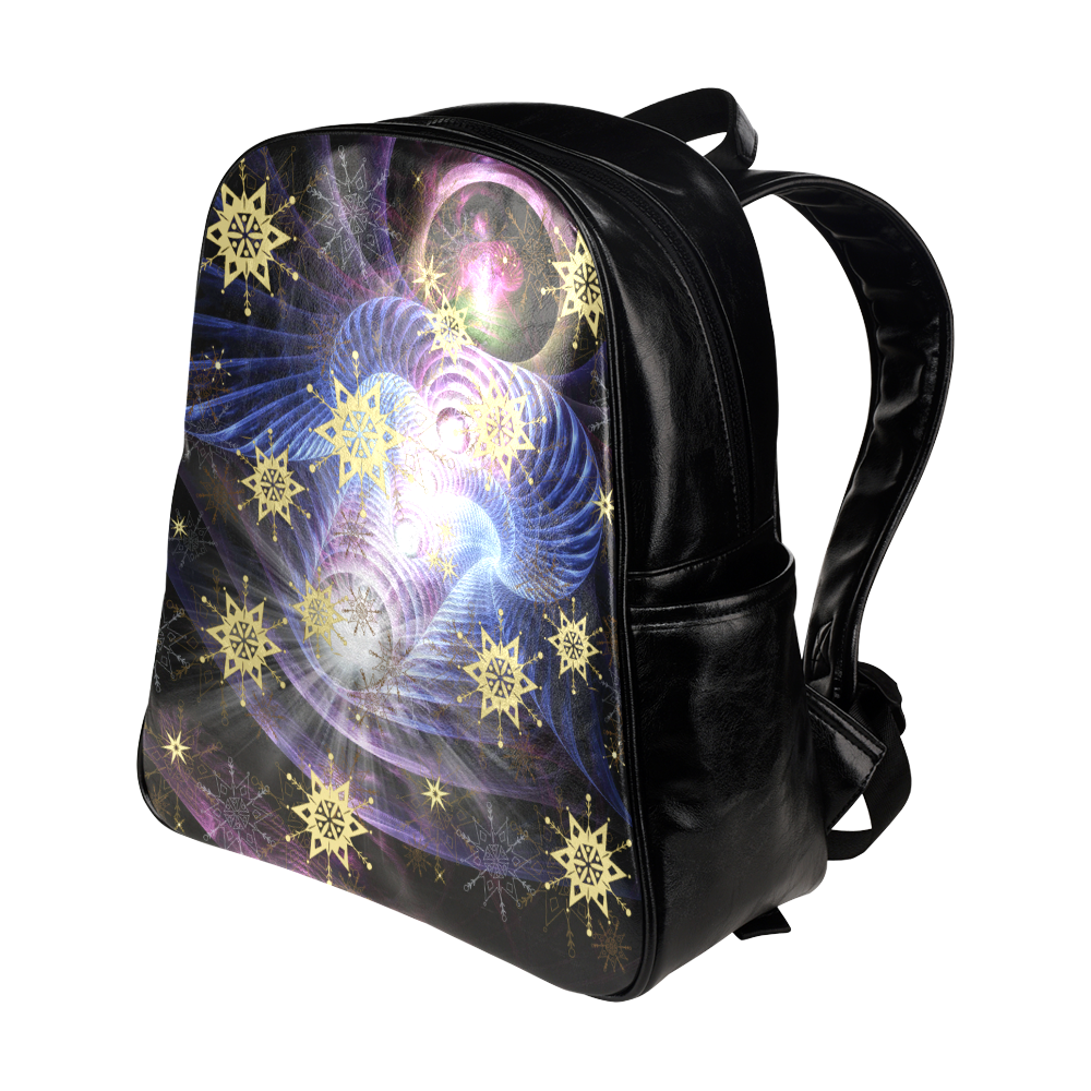 fractal energy bursts Multi-Pockets Backpack (Model 1636)