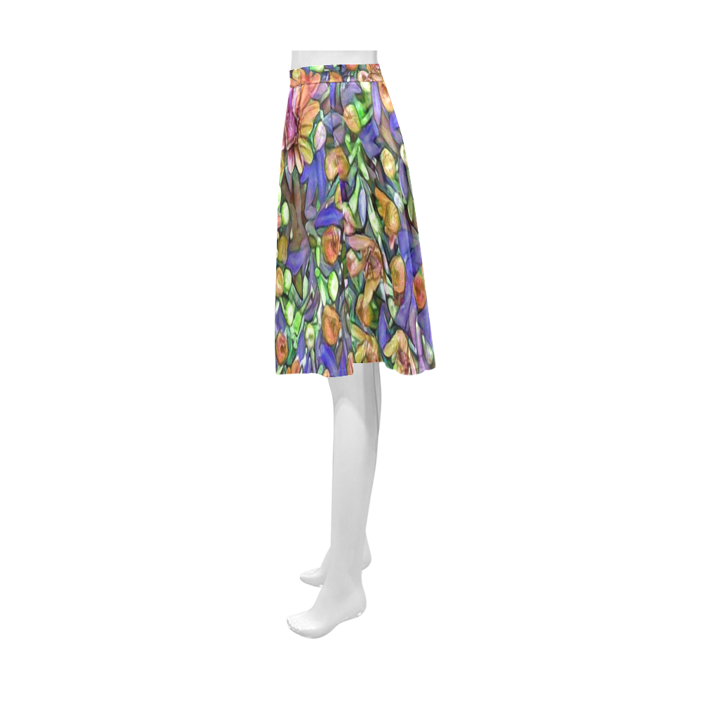 lovely floral 31B Athena Women's Short Skirt (Model D15)