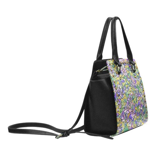 lovely floral 31C Rivet Shoulder Handbag (Model 1645)