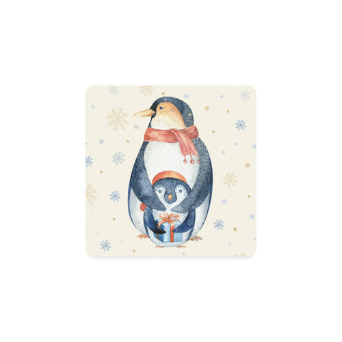cute penguin, christmas Square Coaster