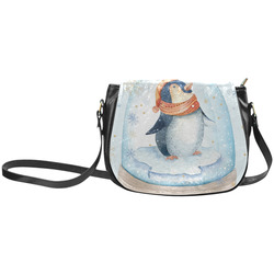 cute penguin, christmas Classic Saddle Bag/Large (Model 1648)