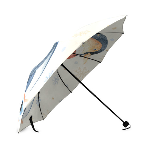 cute penguin, christmas Foldable Umbrella (Model U01)