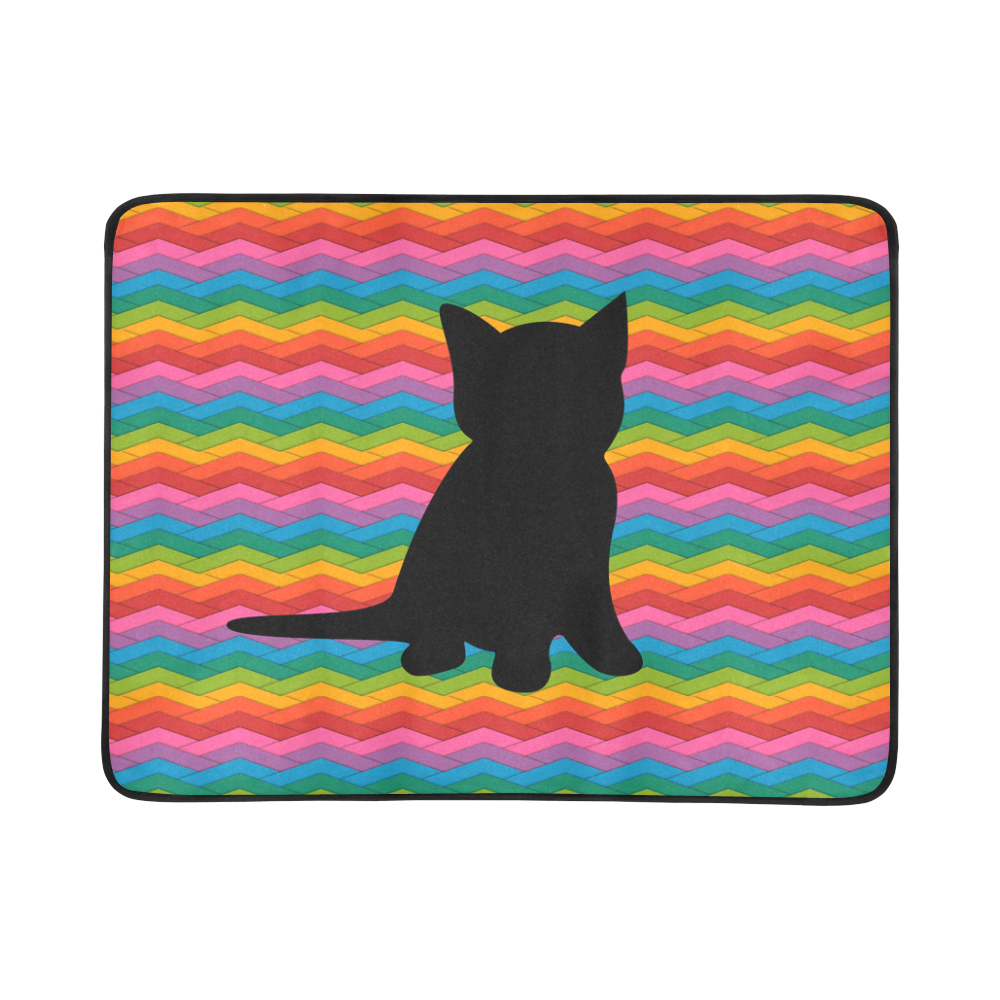 Lovely Kitten Shape Beach Mat 78"x 60"