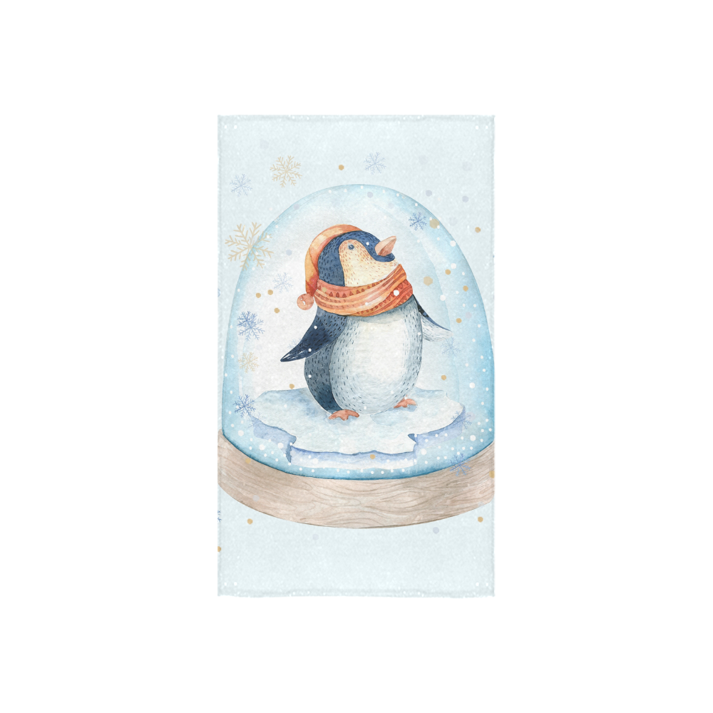 cute penguin, christmas Custom Towel 16"x28"