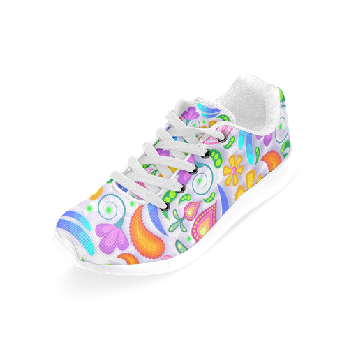 Funny Colorful Flowers Women’s Running Shoes (Model 020)