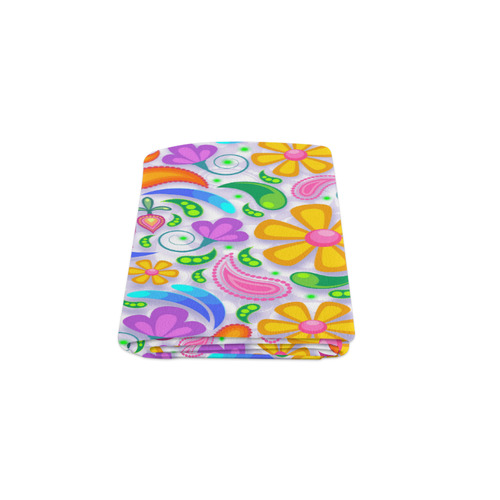 Funny Colorful Flowers Blanket 50"x60"