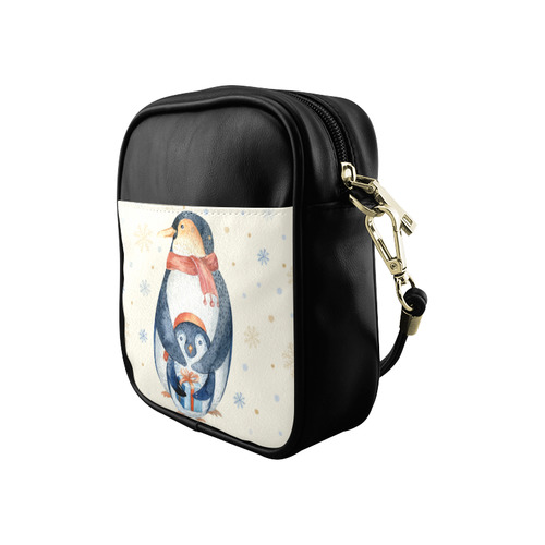 cute penguin, christmas Sling Bag (Model 1627)