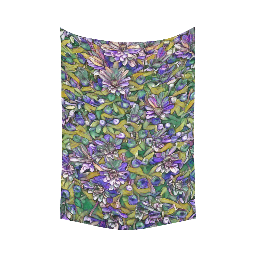 lovely floral 31C Cotton Linen Wall Tapestry 60"x 90"