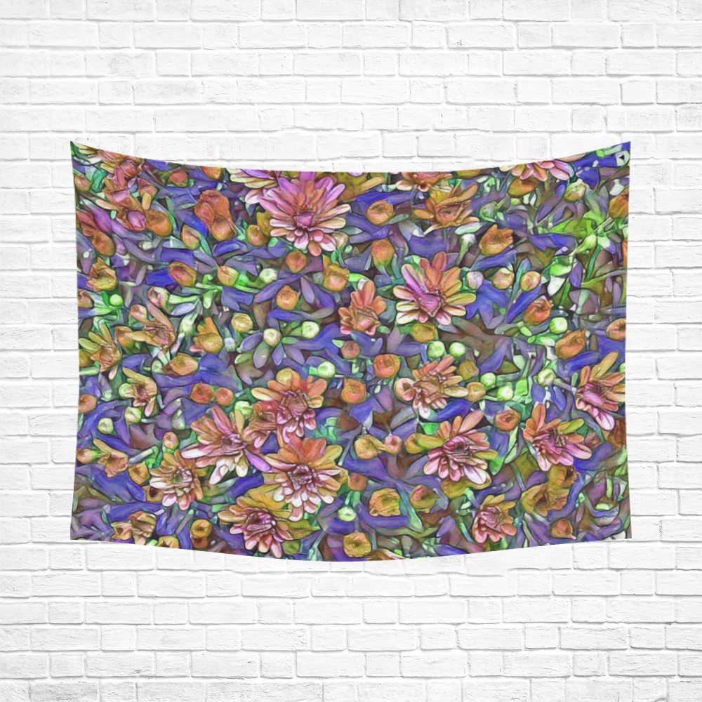lovely floral 31B Cotton Linen Wall Tapestry 80"x 60"