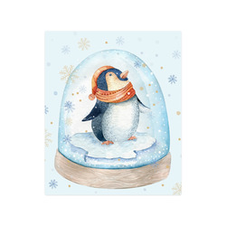 cute penguin, christmas Poster 20"x24"