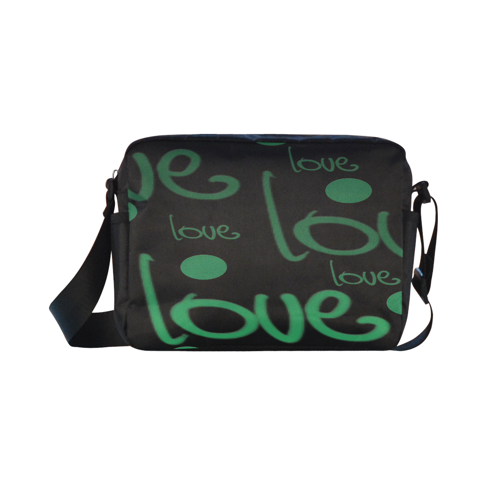 Green Love Classic Cross-body Nylon Bags (Model 1632)