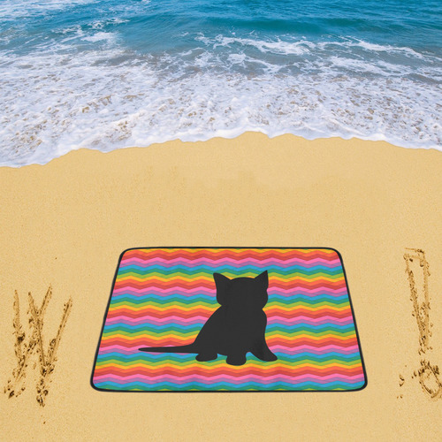 Lovely Kitten Shape Beach Mat 78"x 60"