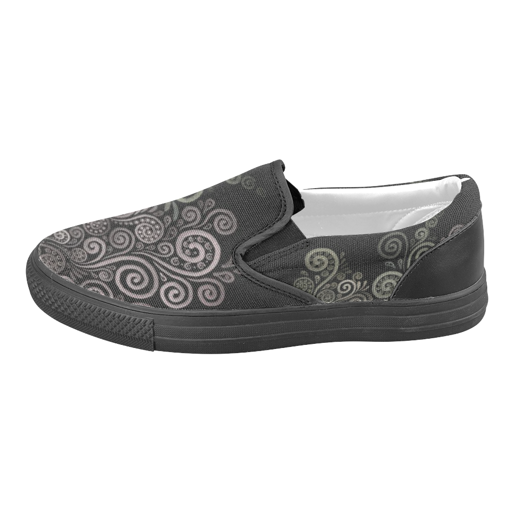 3D Psychedelic soft color Rose Women's Unusual Slip-on Canvas Shoes (Model 019)