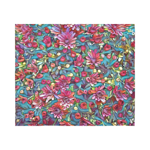 lovely floral 31A Cotton Linen Wall Tapestry 60"x 51"