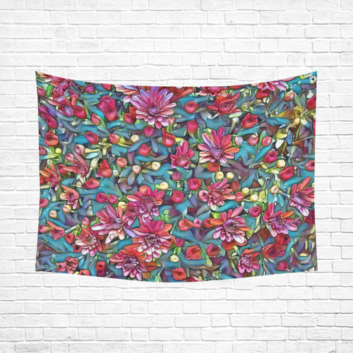 lovely floral 31A Cotton Linen Wall Tapestry 80"x 60"