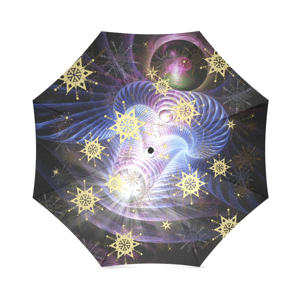 fractal energy bursts Foldable Umbrella (Model U01)
