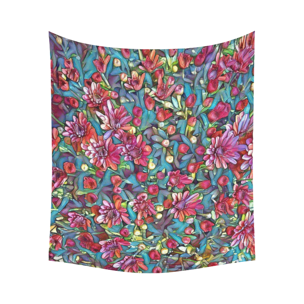 lovely floral 31A Cotton Linen Wall Tapestry 60"x 51"