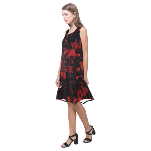 Blood Splatter Supernatural dress Sleeveless Splicing Shift Dress(Model D17)