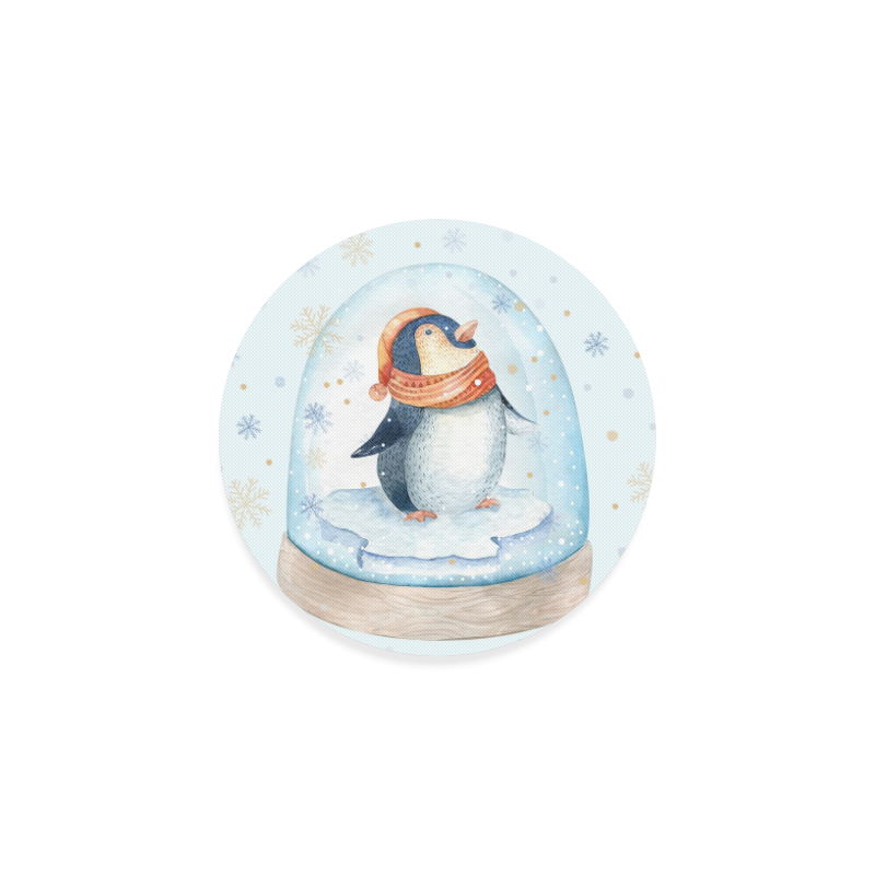 cute penguin, christmas Round Coaster